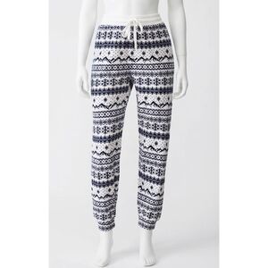 NEW Z SUPPLY twilight fairisle jogger in white